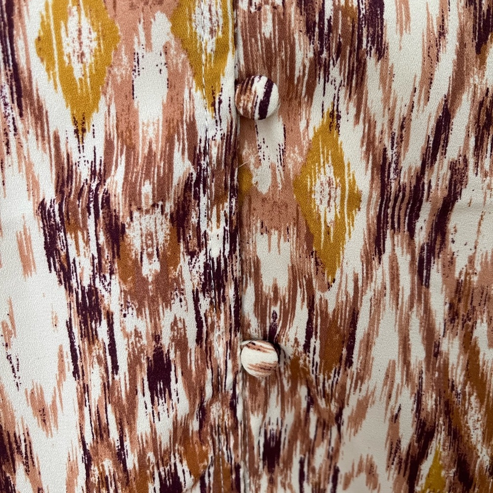 Eclair Multicolor Printed Button Up Blouse - image 5